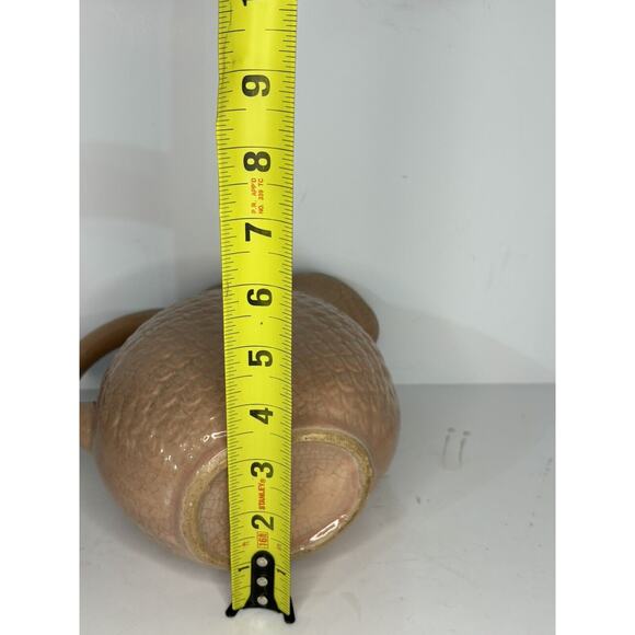 MCM Hull Pastels Pottery NULINE 1 QT Ice Lip PITCHER Peach Fish Scale AS IS - Picture 11 of 11